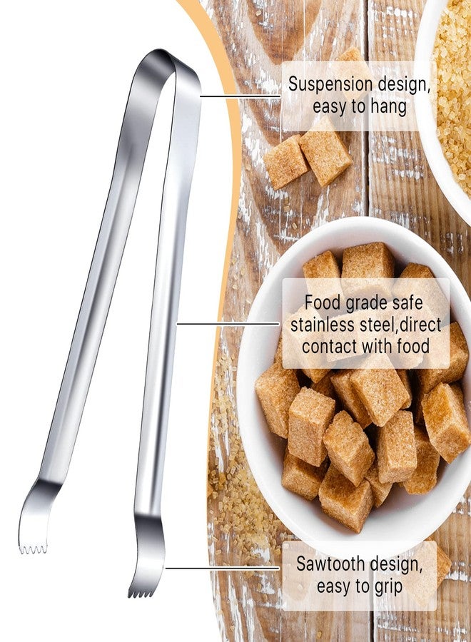 Worldity 16 Pieces Ice Tongs, 6.5 Inch Ice Tongs for Ice Bucket, Stainless Steel Serving Tongs with Sharp Teeth Make Grabbing Ice Easy, Small Tongs for Serving Food - Image 5